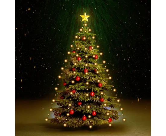 vidaXL Weihnachtsbaum Lichternetz mit 180 LEDs 180 cm