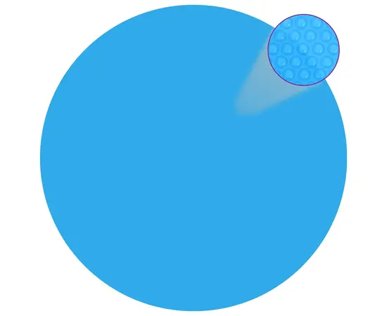 vidaXL Treibende Runde PE Pool-Solarplane 381 cm Blau