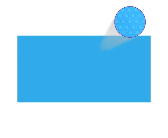 Rechteckige Pool-Abdeckung PE Blau 549 x 274 cm