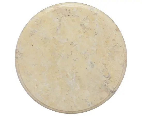 vidaXL Tischplatte Creme Ø40x2,5 cm Marmor