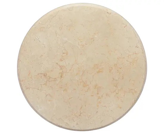 vidaXL Tischplatte Creme Ø50x2,5 cm Marmor