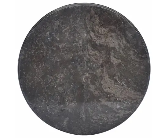 vidaXL Tischplatte Schwarz Ø50x2,5 cm Marmor