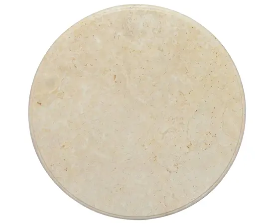 vidaXL Tischplatte Creme Ø60x2,5 cm Marmor