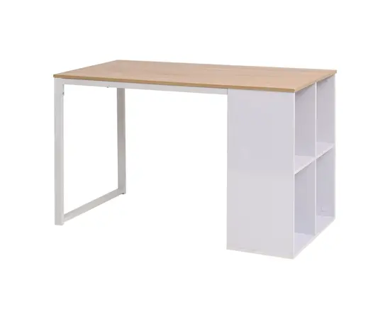 vidaXL Schreibtisch 120×60×75 cm Eichenbraun und Weiß