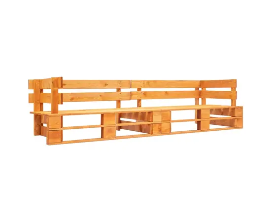 vidaXL Garten-Palettensofa 2-Sitzer Honigbraun Holz