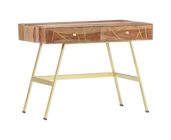 vidaXL Schreibtisch mit Schubladen 100×55×75 cm Massivholz Palisander
