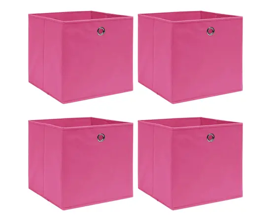vidaXL Aufbewahrungsboxen 4 Stk. Rosa 32×32×32 cm Stoff