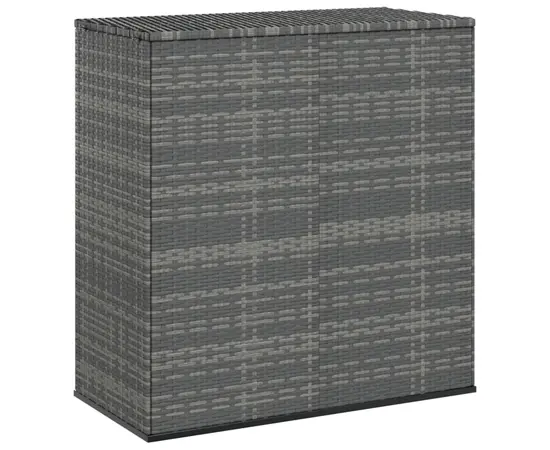 vidaXL Garten-Kissenbox PE Rattan 100x49x103,5 cm Grau
