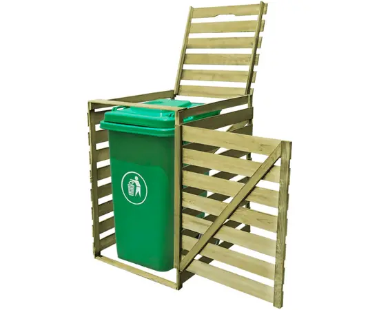 vidaXL Mülltonnenbox für 1 Tonne 240 L Imprägniertes Holz