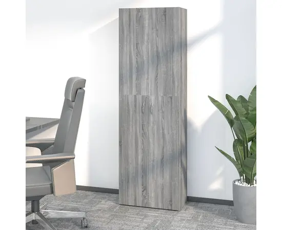 vidaXL Büroschrank Grau Sonoma 60x32x190 cm Holzwerkstoff