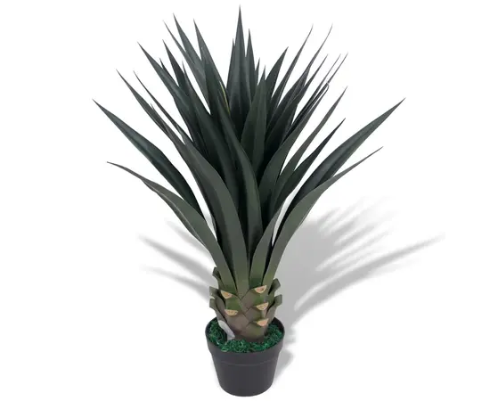 vidaXL Künstliche Yucca-Pflanze mit Topf 90 cm Grün