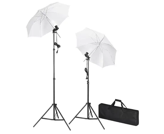 Studiobeleuchtung-Set mit Stative & Schirme
