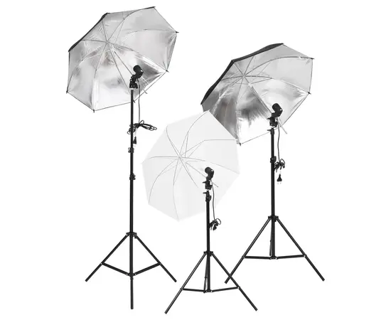 vidaXL Fotostudio-Beleuchtung Set mit Stativen & Schirmen